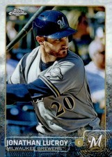 2015 Topps Chrome Refractor #13 Jonathan Lucroy Milwaukee Brewers