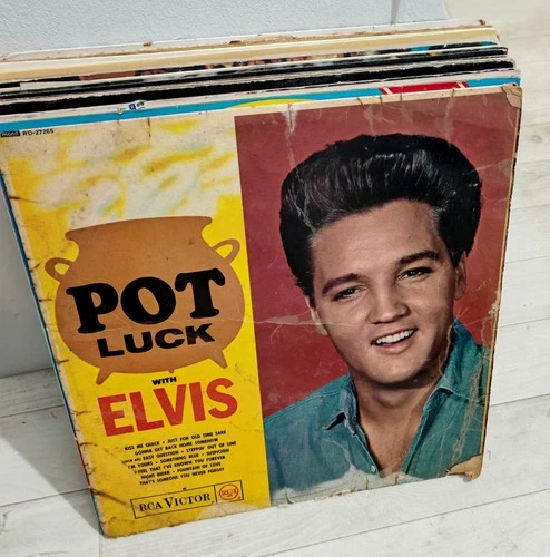 Random Bundle Of Records Vinyl Job Lot / Elvis / Frankie Valli / The Spinners