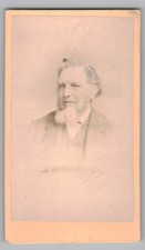 Antique CDV Circa Unmarked Elderly Man With Long Goatee Beard Unmarked
