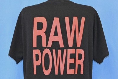 vintage 80s IGGY POP RAW POWER THE STOOGES PUNK ROCK BLACK 2 SIDED