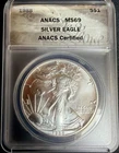 1988 $1 AMERICAN SILVER EAGLE ANACS MS69 ANACS Certified #80