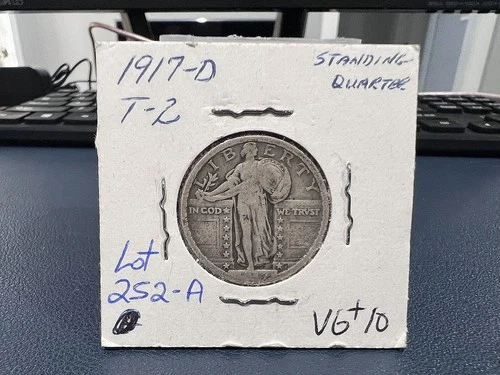 1917-D Ty 2 Standing Liberty Quarter Lot 1 of 2