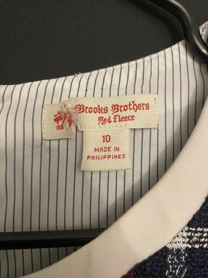 Brooks Brothers Red Fleece Short Sleeve Red/Black Plaid Check Dress Size 10 - Image 2 of 4