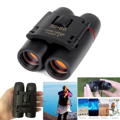 Portable 30x60 Mini Binoculars Day And Night Compact Vision Outdoor Telescopes - Image 1 of 4