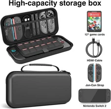 Carrying Case for Nintendo Switch 2 +12 Game Cartridge Slot Portable Bag 2025