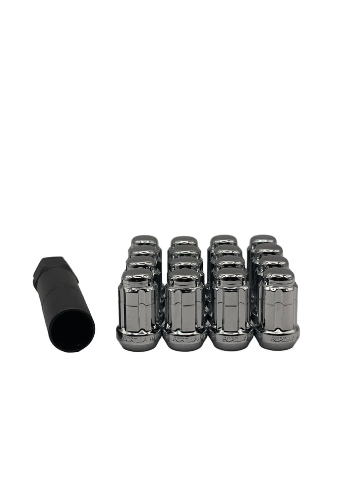 (24) Spline Lug Nuts M12x1.25 Chrome Gorilla For Subaru Infiniti BRZ Impreza - Image 3 of 4
