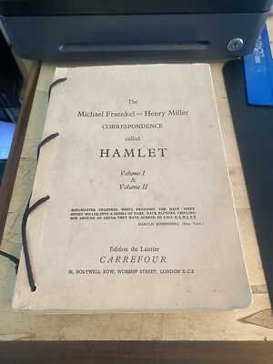Michael Fraenkel-Henry Miller Correspondence called Hamlet Volume I & II 1962 PB