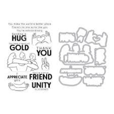 HERO ARTS - ACRYLIC STAMPS N CUTTING DIES - I APPRECIATE YOU