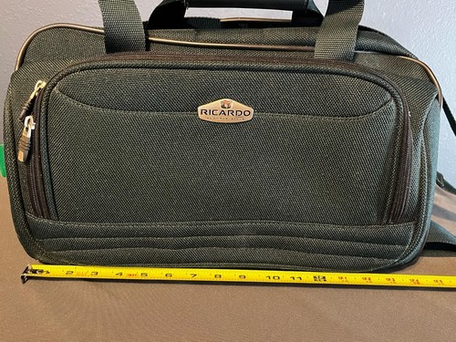 Ricardo Beverly Hills Travel Bag Big Sur Green Carry on Luggage 16" Case Vintage - Picture 6 of 10