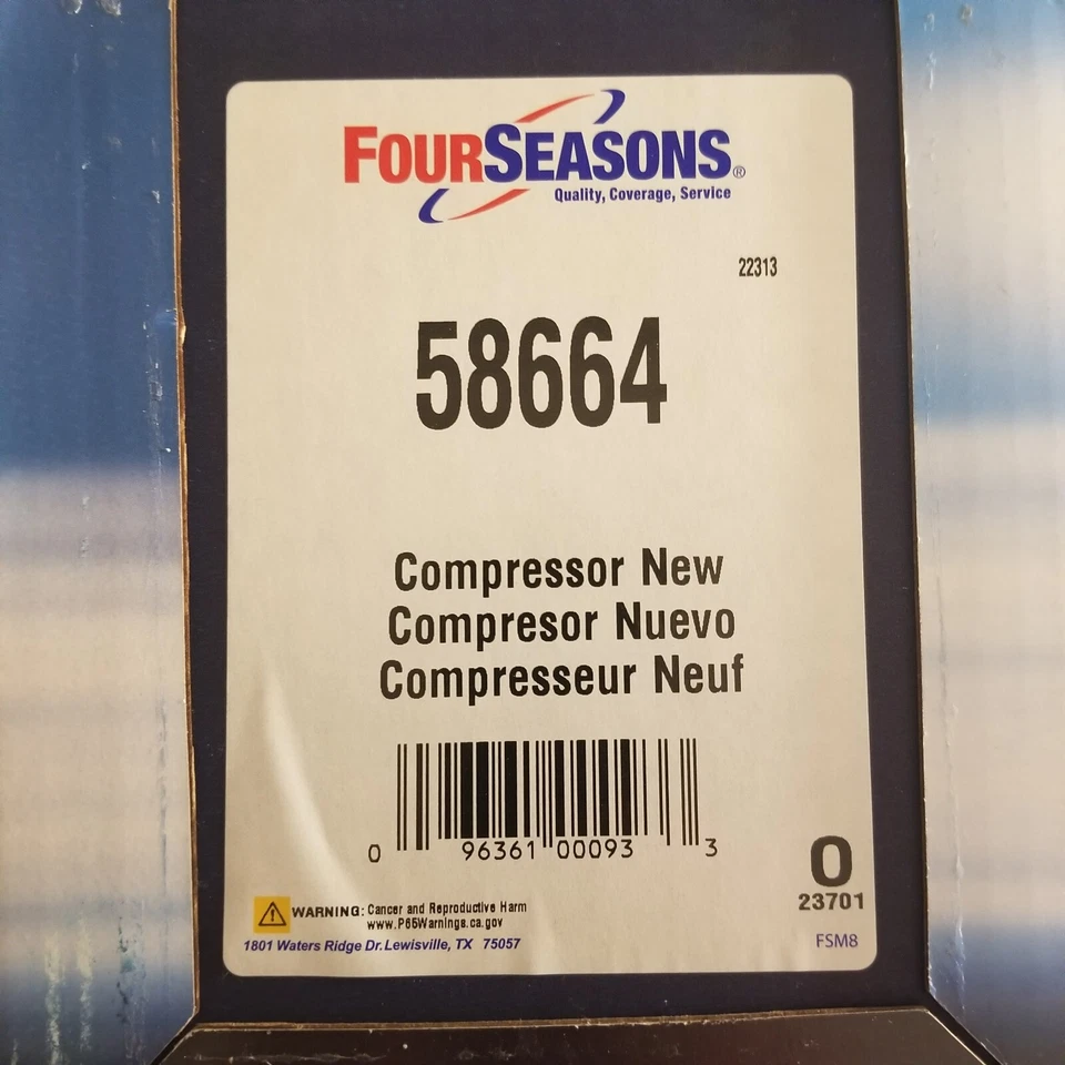 Compresor de aire acondicionado 4 estaciones 58664 Ford F150 2014-2016 Foto 2 de 4