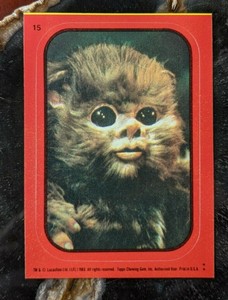 19 Topps Star Wars Return Of The Jedi Sticker 15 Baby Ewok Lil Wok Ebay