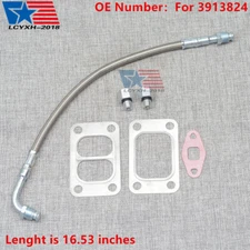 Turbo Oil Feed Line Tube For Dodge Ram 5.9L Cummins 12V 89-98 W/ Connectors US