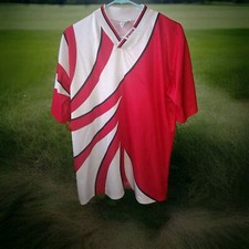 Vintage 80s Puma Soccer jersey shirt | mens sz large | red black