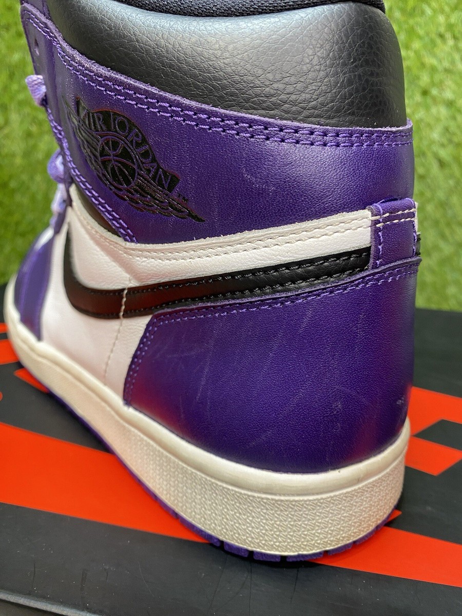 Air Jordan 1 Court Purple 2.0 Retro High OG Size 10 Men Sneakers