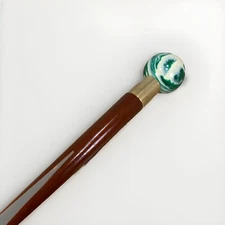 Vintage Pool Stick Swagger Knob Walking Stick Cane 35”