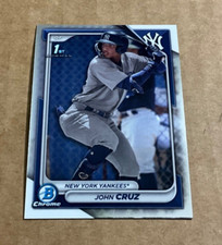 2024 Bowman Chrome Prospect 1st Bowman BCP-77 John Cruz New York Yankees