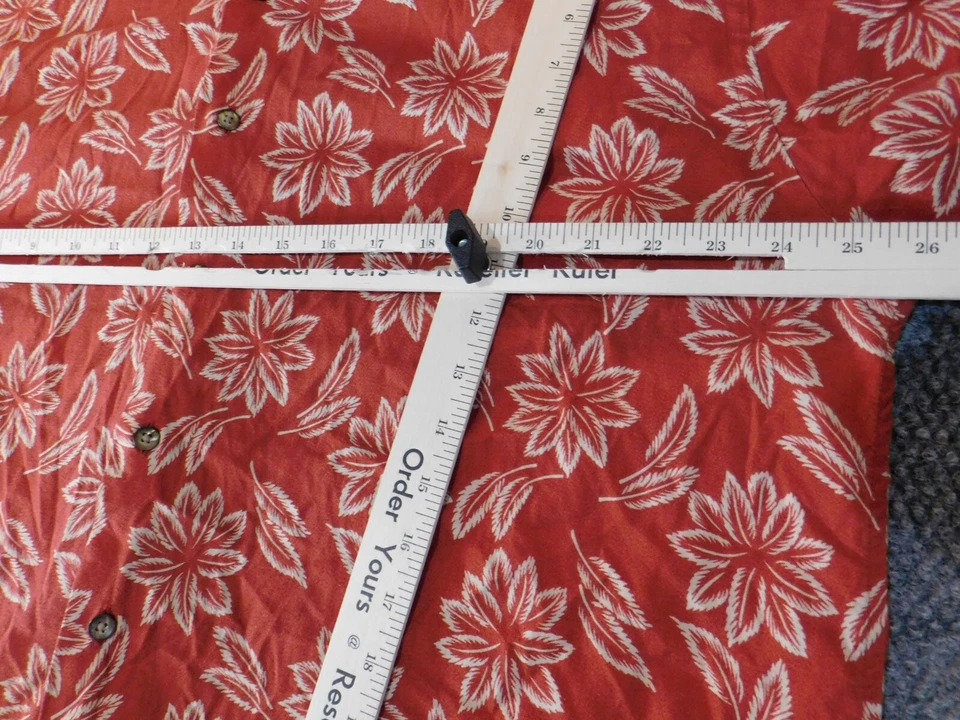 Cutter & Buck Mens Shirt Extra Large Red floral classic button up - Image 4 of 4