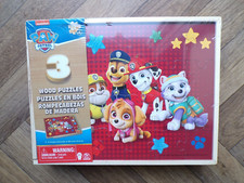 Paw patrol 24 piece 3 x wood puzzle set. Brand New Sealed Nickelodeon