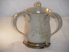 Quality Studio Pottery TYG. 3 Handles Kimpton Hertfordshire Potter Latkin? 18cm