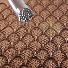 Textured Dragon Scale Geometric Leather Stamp, Stainless Steel Leather Tool