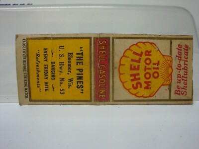 ''The Pines''. Bloomer, Wis. offering Shell gas and oil.  1930s-40s