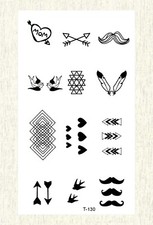 Temp Tattoos for Adults mini heart arrow temporary tattoo