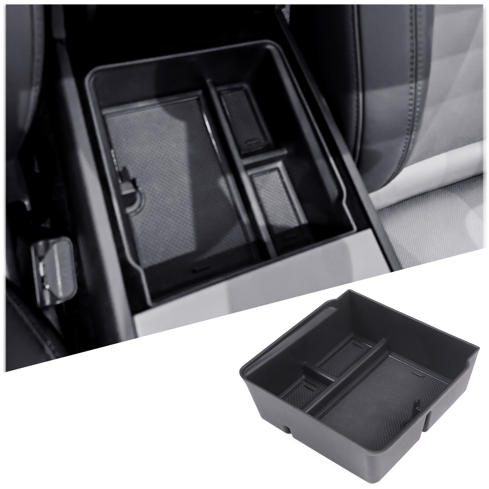ABS Black Car Center Console Armrest Box Storage Box Tray For Tesla Model 3 2023