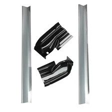 4× Outer Rocker Panels Cab Corners Set For Ford F-150 Super Cab 4 Door 2009-2014