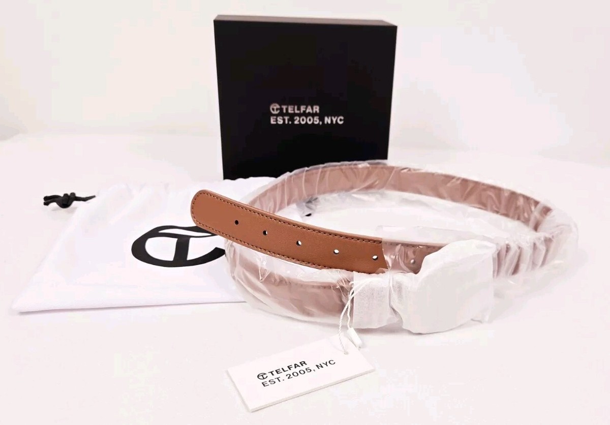 Telfar Tan Belt Large 100% Authentic! Logo Belt - Silver/Cream main image 4