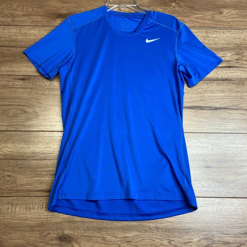 Nike Dri Fit T Shirt Blue Short Sleeve 