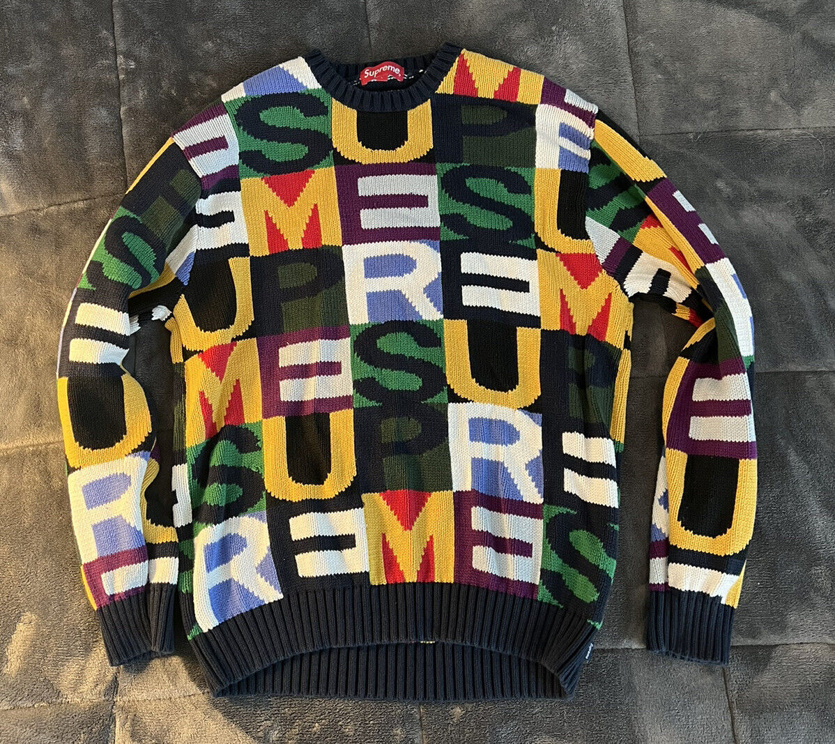 2018FW 美品 Supreme Big Letters Sweater L