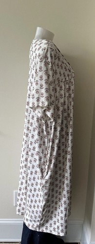 Size Plus women's Sleepshirt 3X Croft & Barrow.cream Floral mini print NWT - Picture 3 of 5