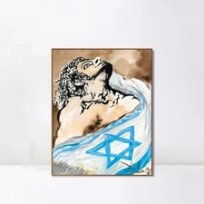 Framed Canvas Print Aliyah,1956 by Salvador Dali Living Room Home Office Decor