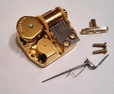 Sankyo 18 Note Music Box Movement With Reuge Wire Stopper-"Water Music"