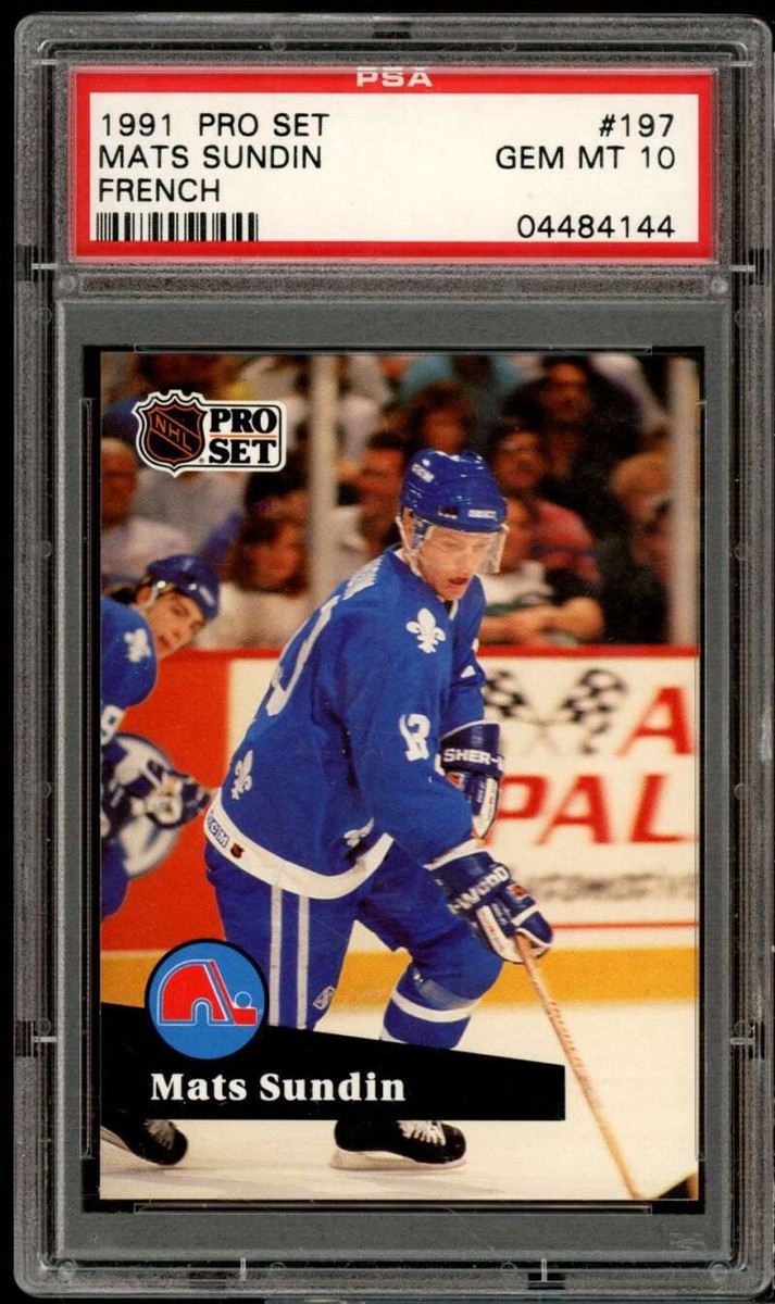 Mats Sundin Rookie Card 1991-92 Pro Set French #197 (pop 1) PSA 10