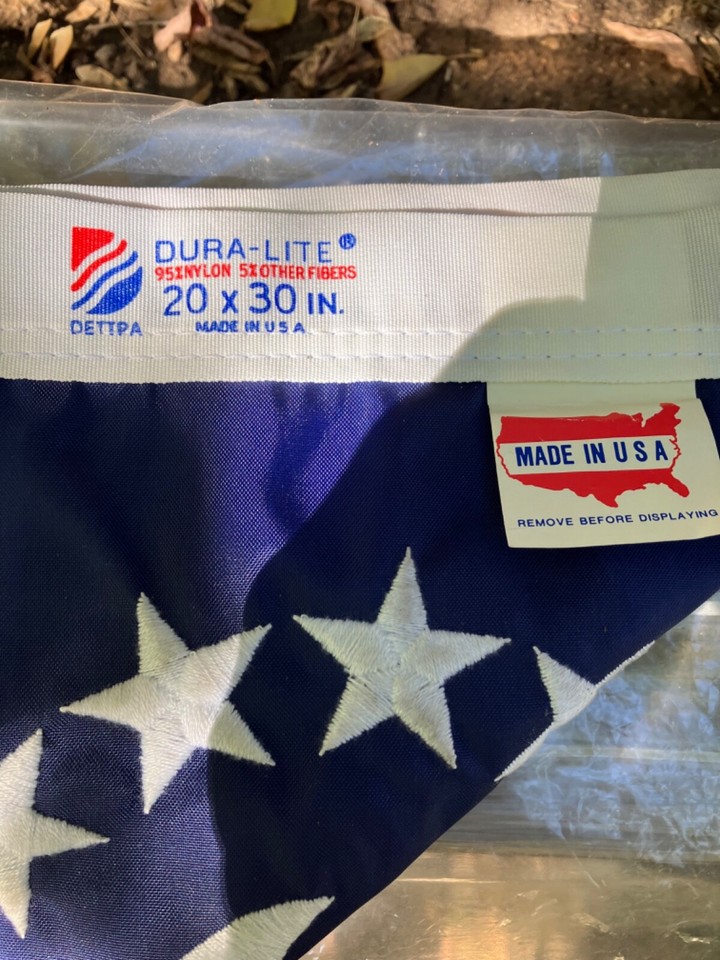 20x30" Yacht Ensign Nautical Boat Flag Sewn Anchor Sewn StripesMade