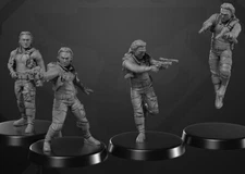 Star Wars Legion Cassian Andor and K-2SO Commander Proxy Models 3d Printed