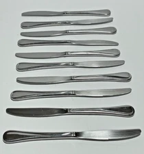 Vintage Oneida FLIGHT II Dinner Knives 9" Glossy Stainless Lot of 10