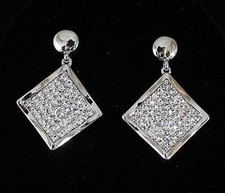 CLASSY CLEAR AUSTRIAN CRYSTAL RHINESTONE EARRINGS CHANDELIER DANGLE BRIDAL E1208