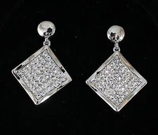 CLASSY CLEAR AUSTRIAN CRYSTAL RHINESTONE EARRINGS CHANDELIER DANGLE BRIDAL E1208