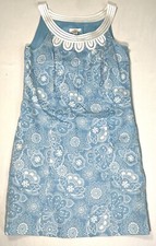 Ann Taylor Loft Women's Baby Blue & White Floral Shift Dress Size 0