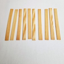 Pine Wood Craft Sticks 10 Pack Natural DIY Rustic Minimalist Woodworking