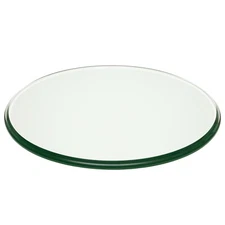 Pro Safe Glass 20" Round Tempered Glass Table Top 1/2" Thick Ogee Edge - Clear
