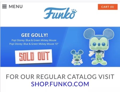 blue and green mickey funko
