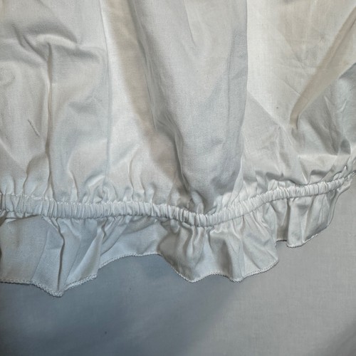 Nine Britton Bubble Crop Top Size Large White Tie Straps Ruffled Hippie - Picture 3 of 6