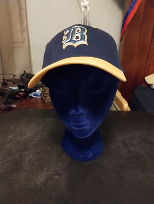 Hitex Embroidered B Jesuit Baseball Hat  One size S / M Blue and Yellow