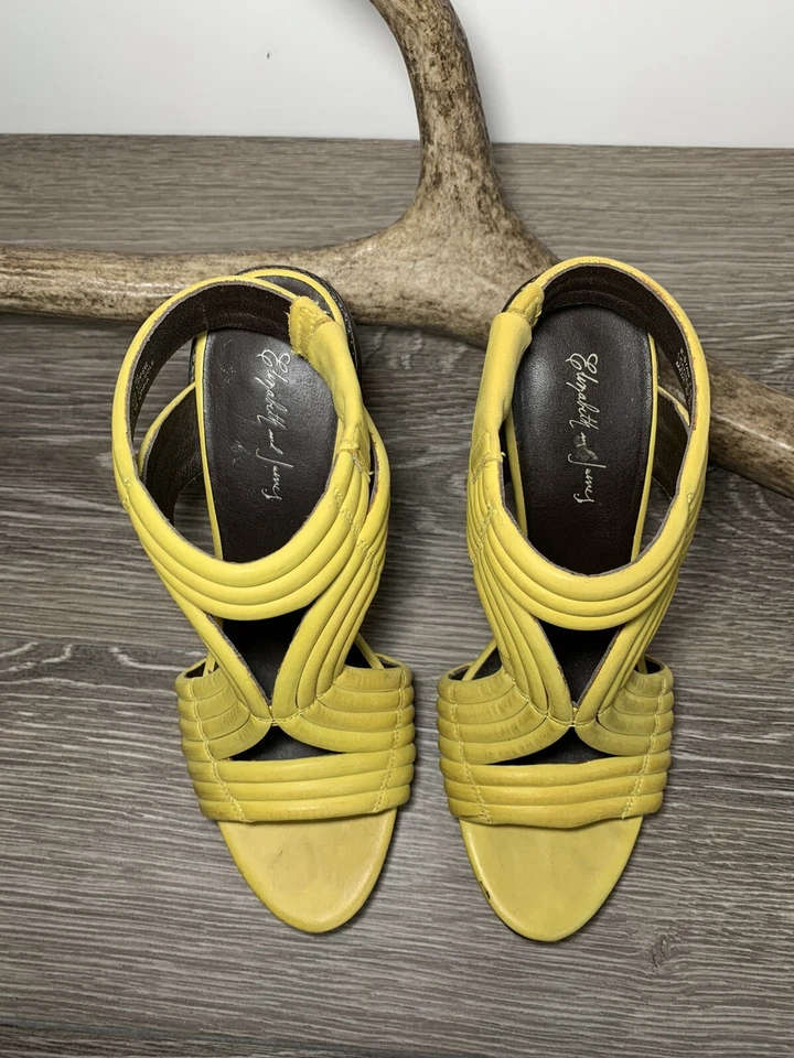 Elizabeth and James E-Star Heels Shoes Stiletto Size 7.5B Ribbed Leather $332 - Image 4 of 4