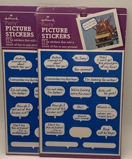 Vintage 80s Hallmark stickers 2 pack Of 4 sheets sealed  Party Picture Stickers