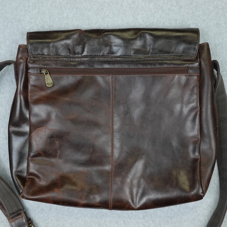 Bolso de Hombro Mensajero de Cuero Wilson Cuero Marrón Viaje Trabajo Foto 2 de 4