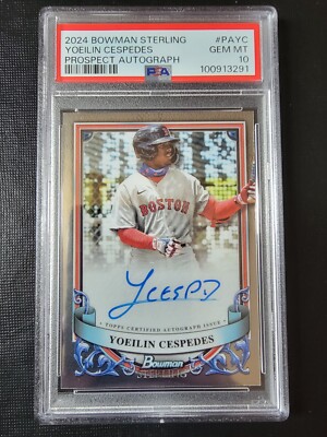 Yoeilin Cespedes 2024 Bowman Sterling Prospect Auto PSA 10 GEM 